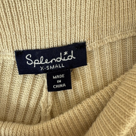 Splendid Cream Wide Leg Knit Jumpsuit - Picture 3 of 5